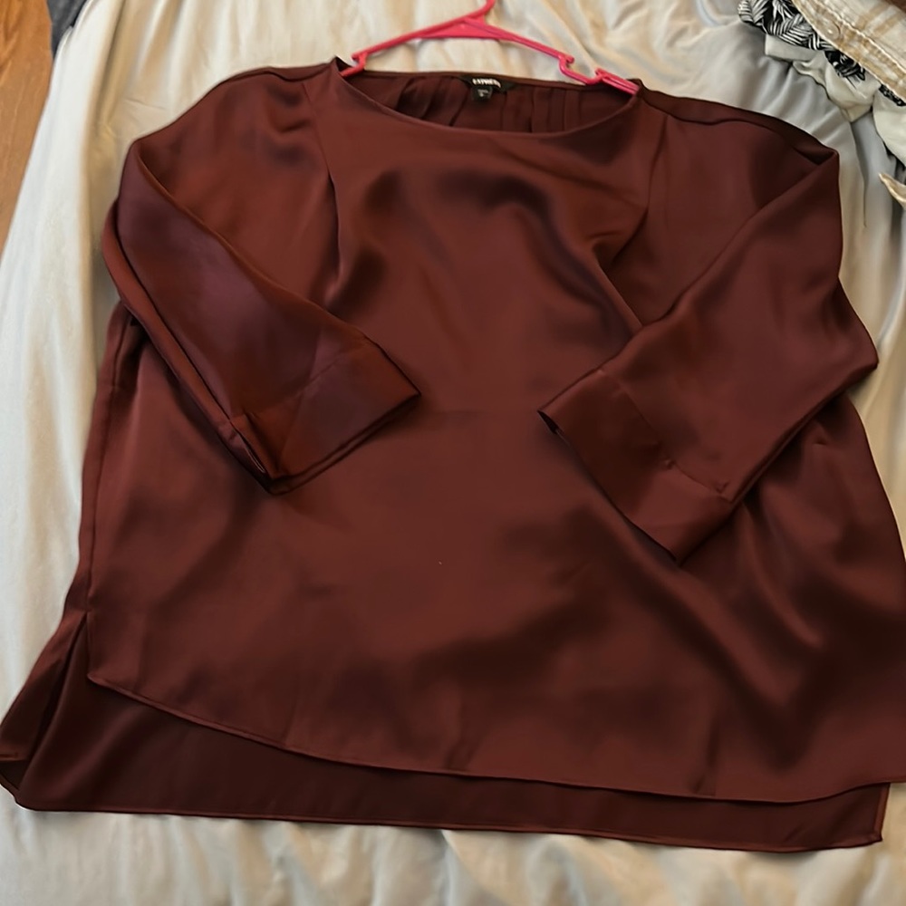 Express maroon loose blouse